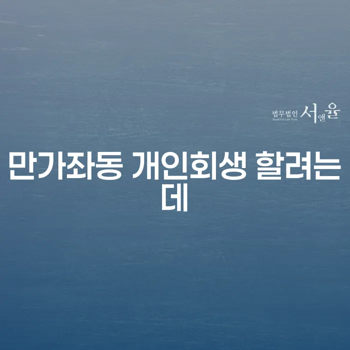 만가좌동 개인회생 할려는데