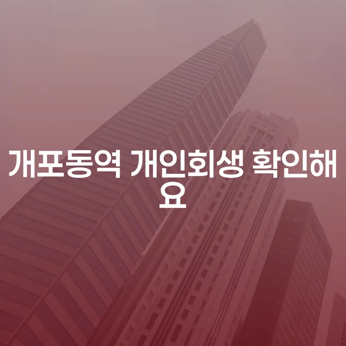개포동역 개인회생 확인해요